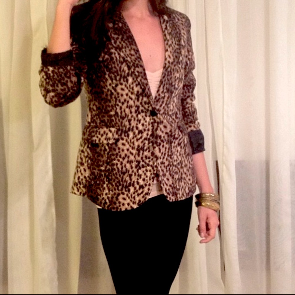 Zara leopard blazer